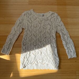 WD.NY Cream Textured Knit Sweater